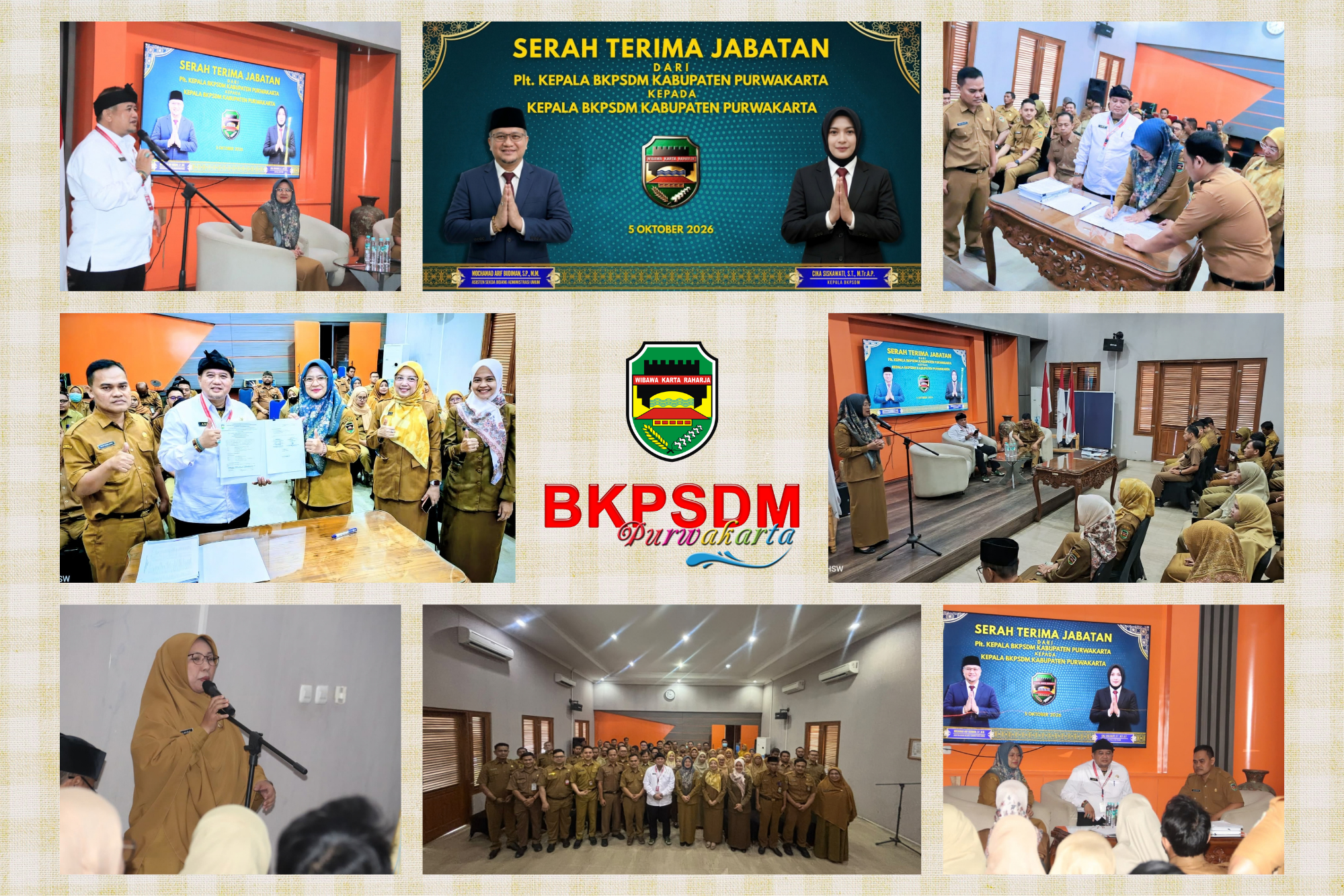 Sertijab Kepala B K P S D M Purwakarta, Perkuat Komitmen Pelayanan Kepegawaian