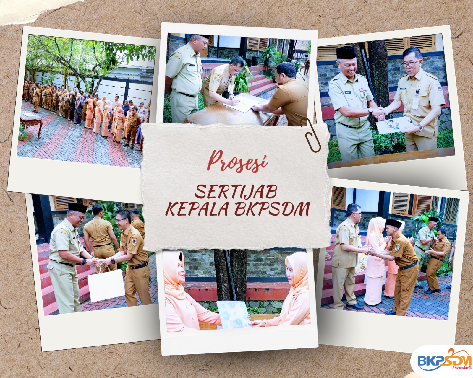 Serah Terima Jabatan Kepala B K P S D M Purwakarta Digelar Usai Apel Pagi