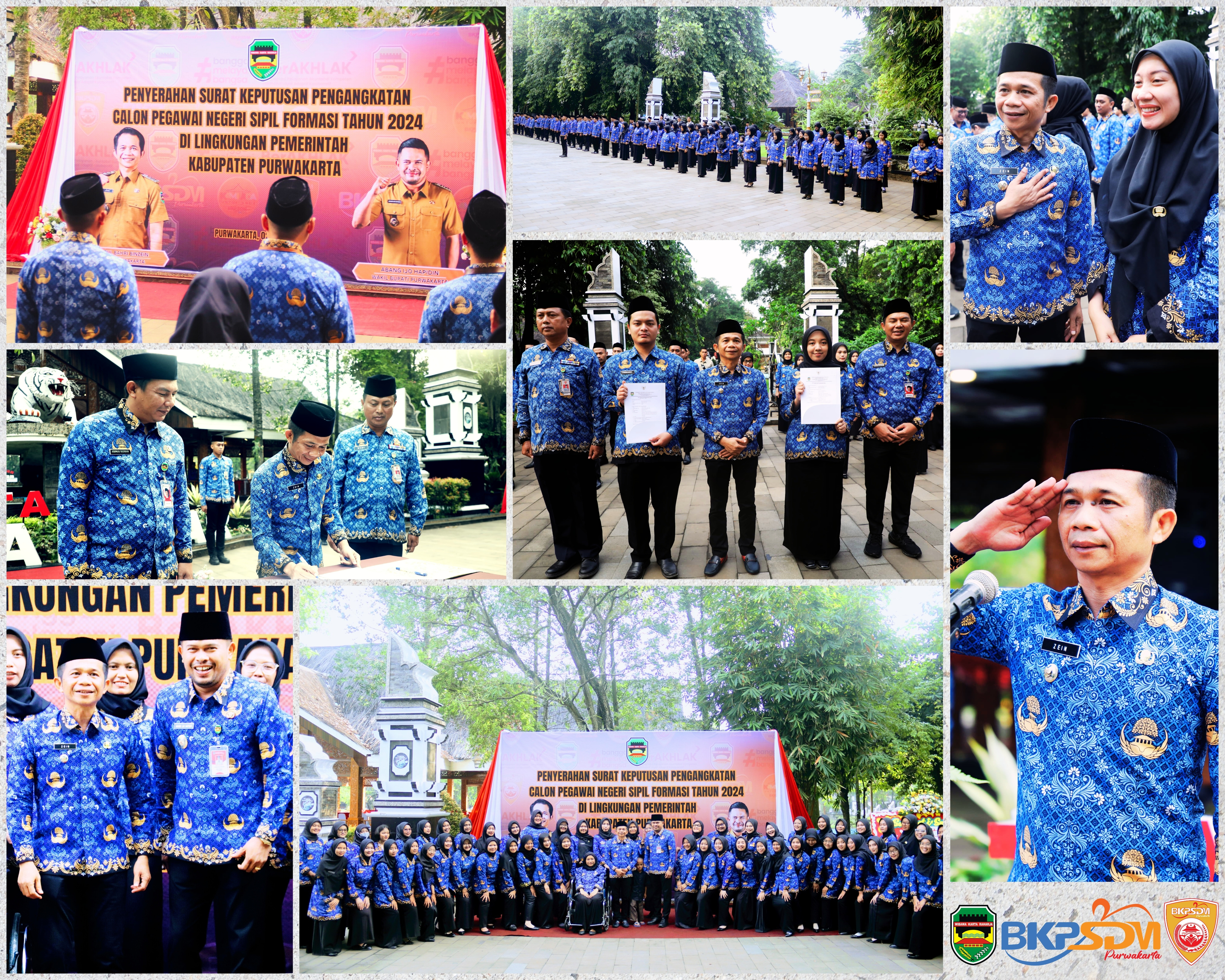 Bupati Purwakarta Menyerahkan S K Pengangkatan C P N S Formasi Tahun 2024