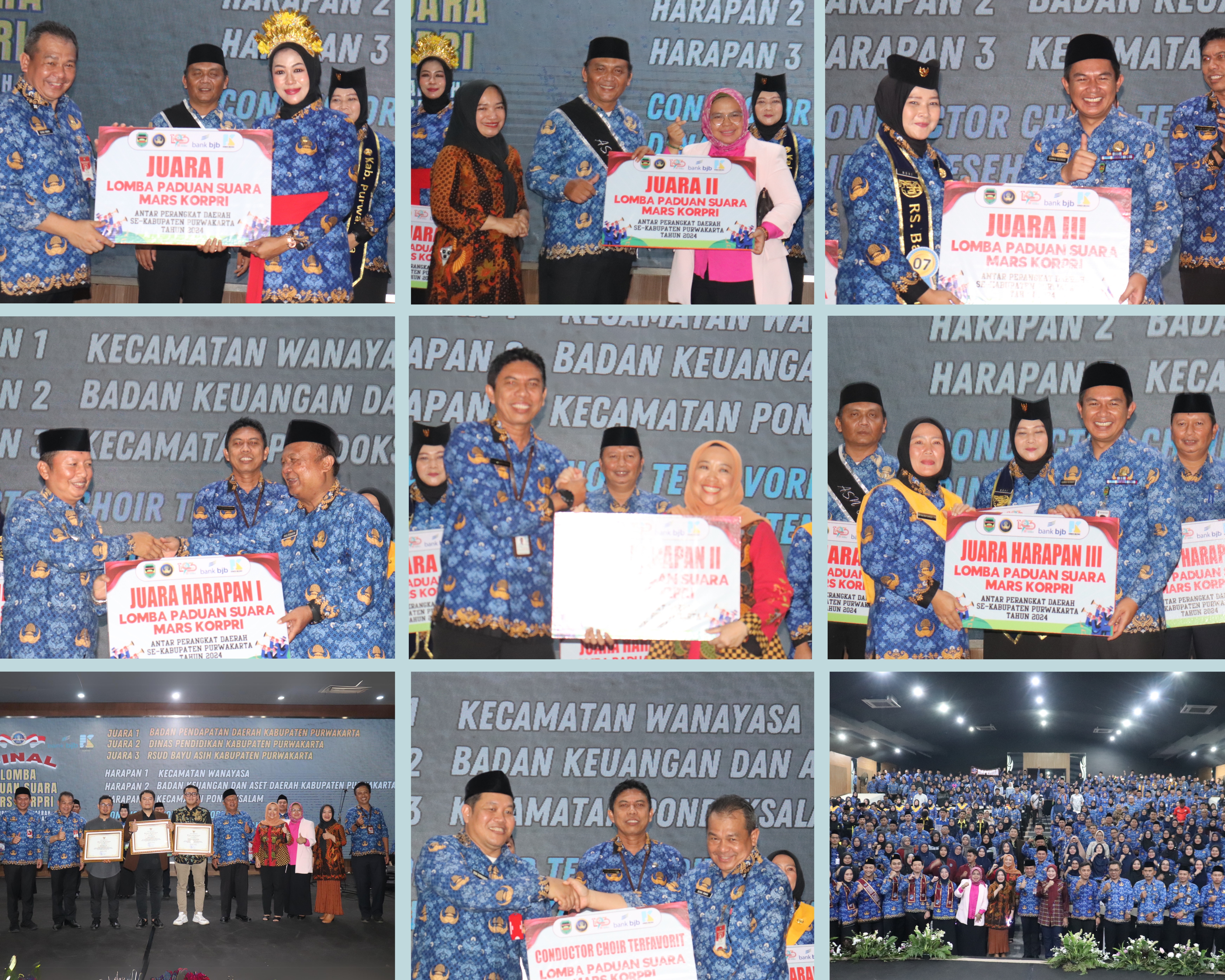 Bapenda Kabupaten Purwakarta Juara Lomba Paduan Suara Mars Korpri