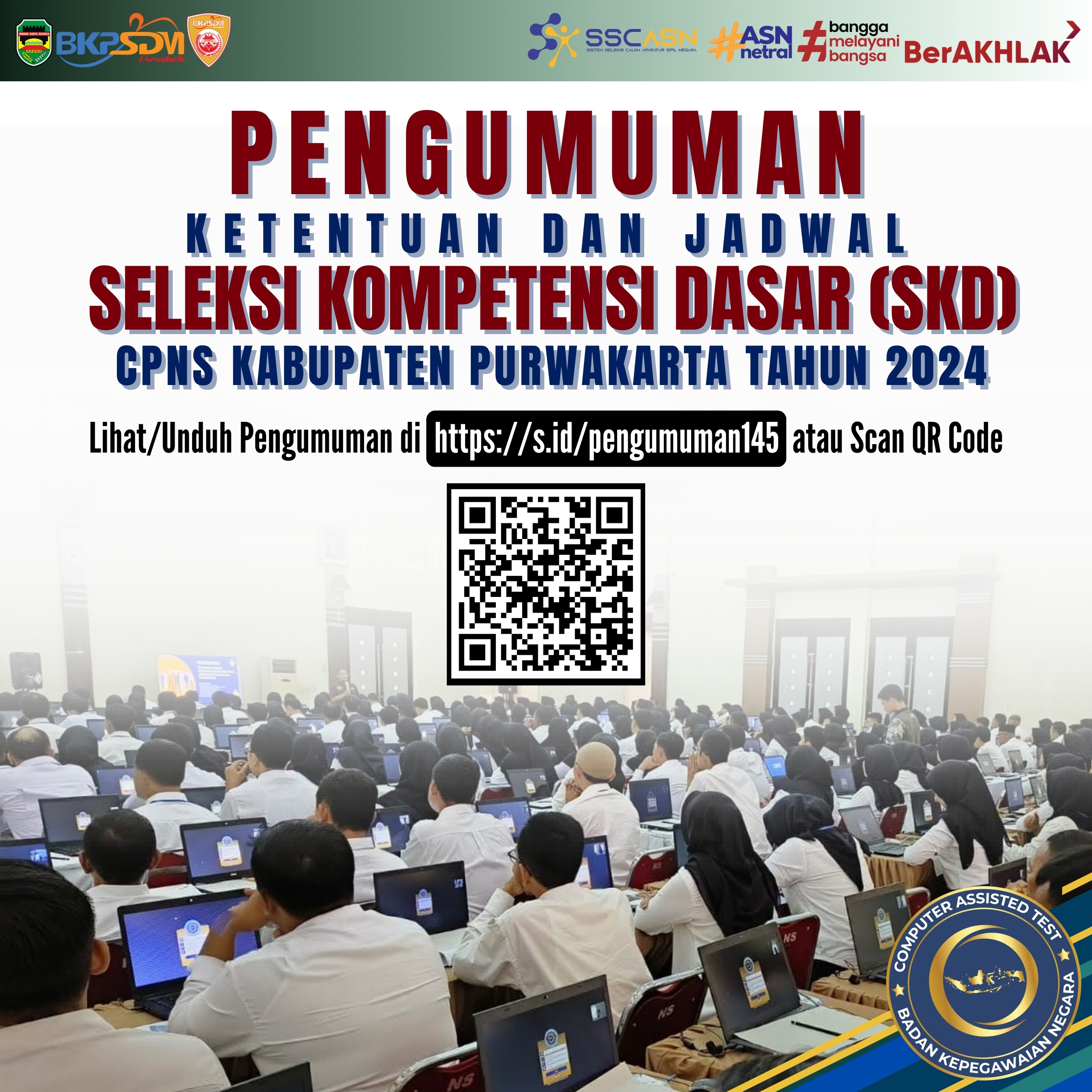 Jadwal Seleksi Kompetensi Dasar C P N S Kabupaten Purwakarta Tahun 2024