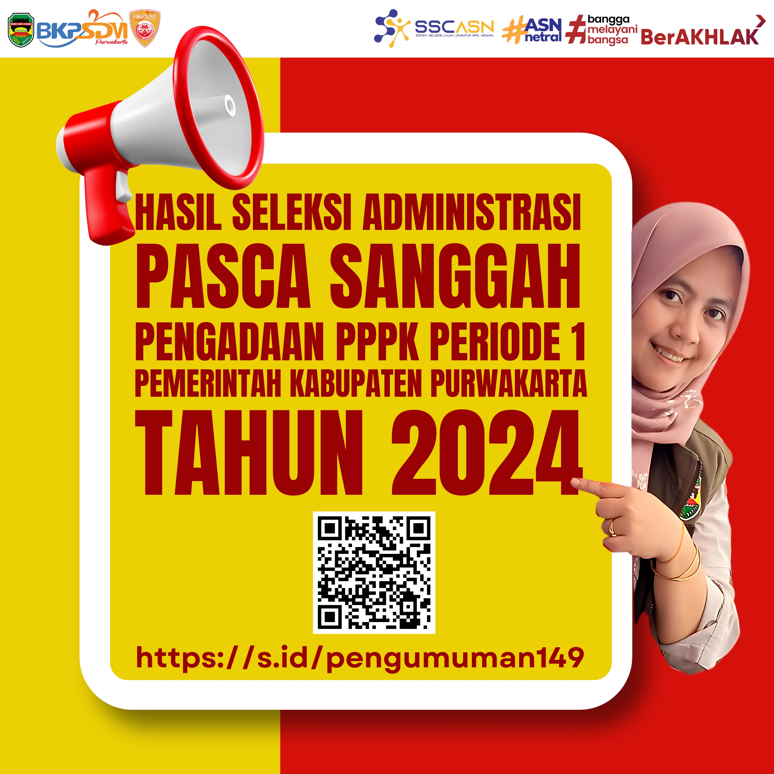 Hasil Seleksi Administrasi Pasca Sanggah Penerimaan P P P K Kabupaten Purwakarta Periode 1 Tahun 2024
