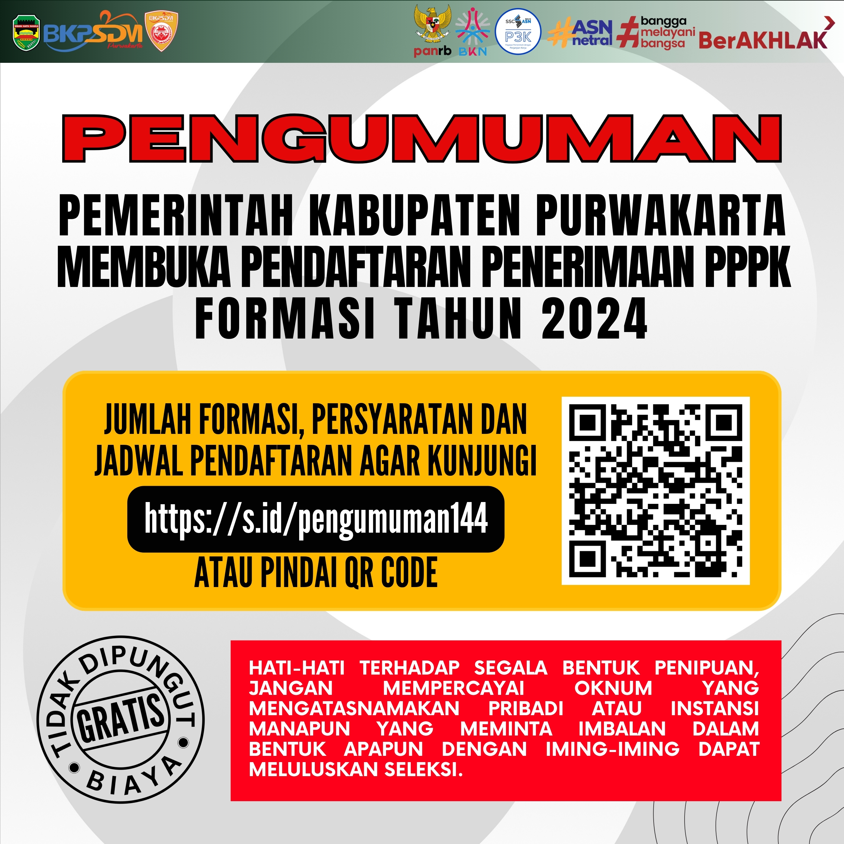 Penerimaan P P P K Kabupaten Purwakarta Tahun 2024