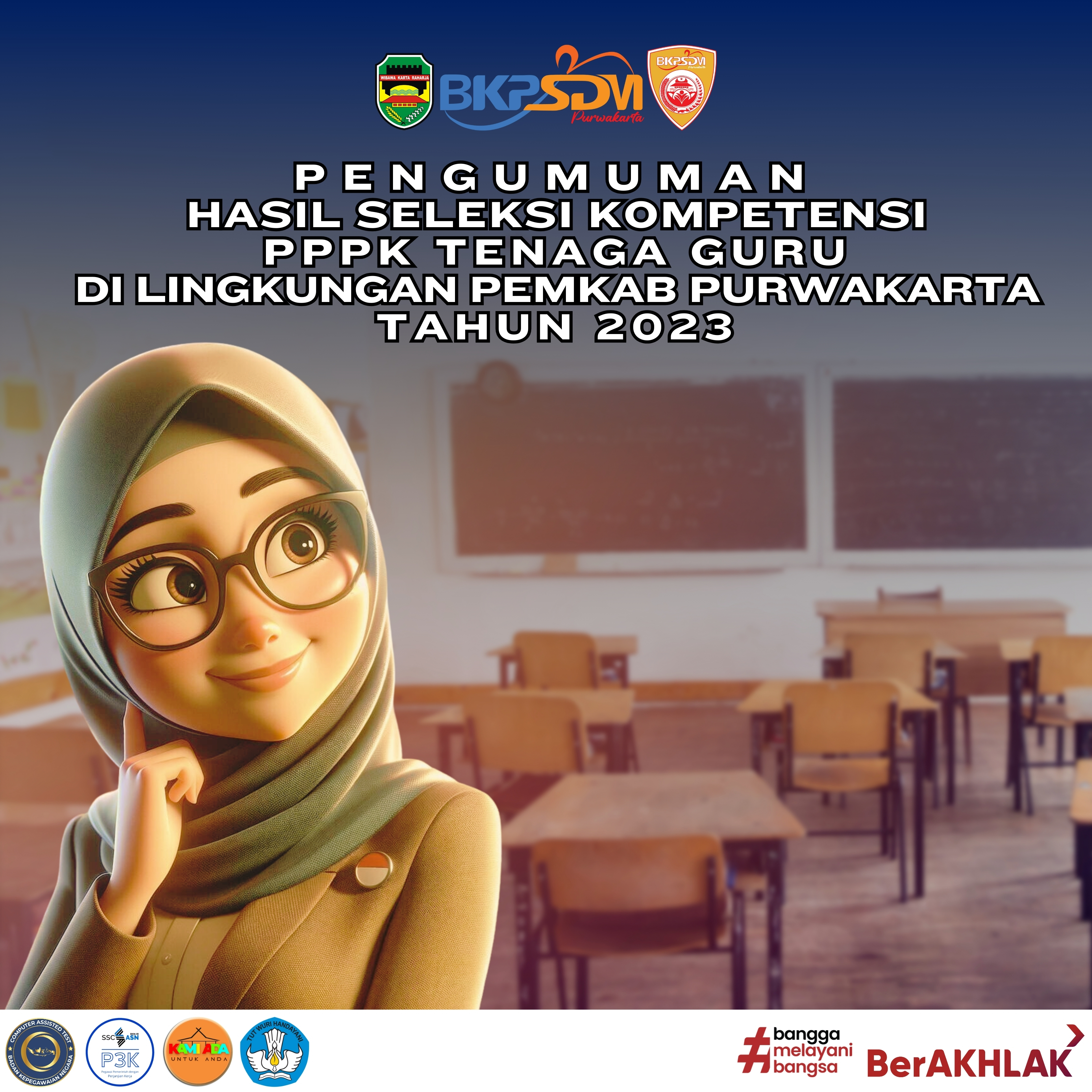 Pengumuman Hasil Seleksi Kompetensi P P P K Tenaga Guru Tahun 2023