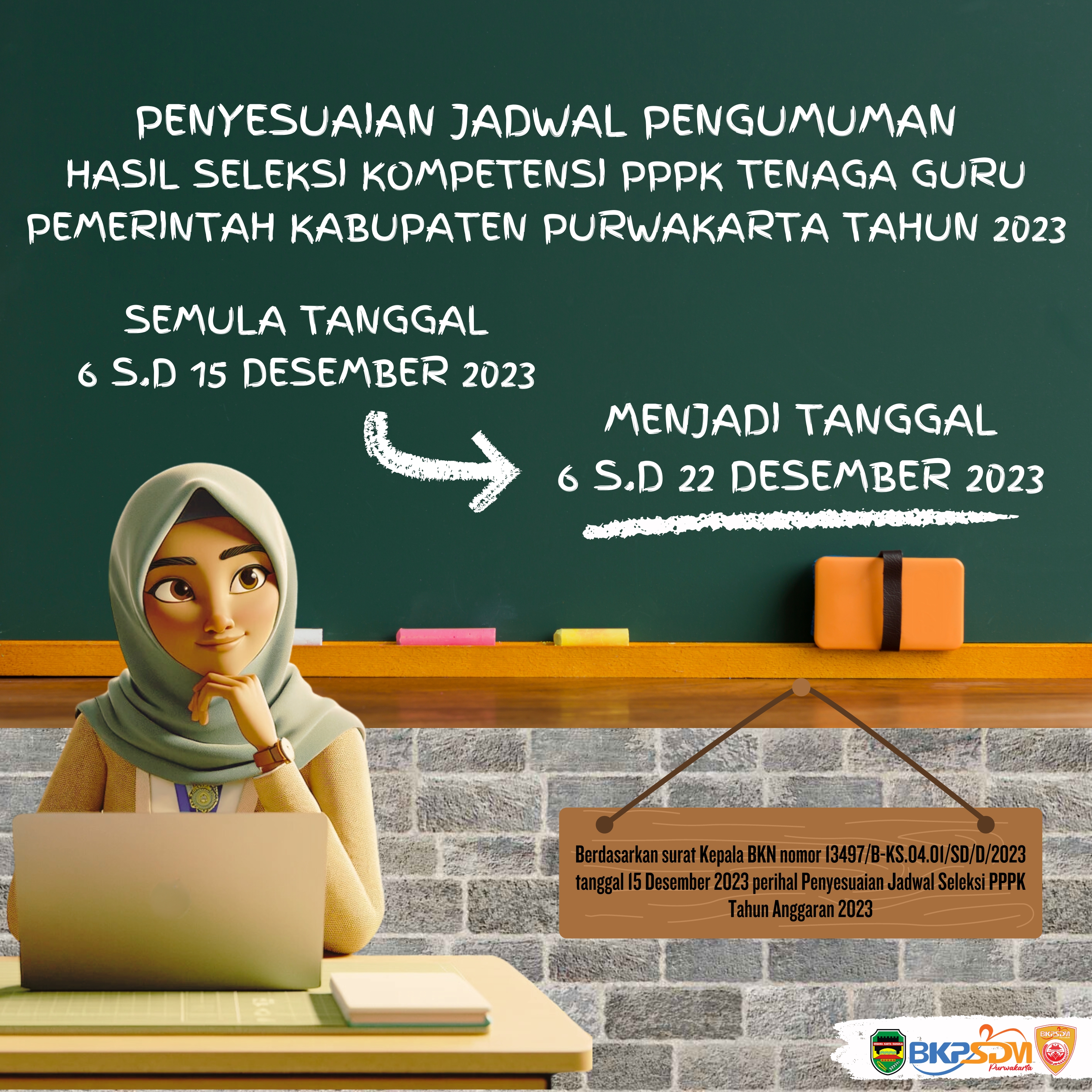 Penyesuaian Jadwal Pengumuman Hasil Seleksi P P P K Tenaga Guru Tahun 2 0 2 3