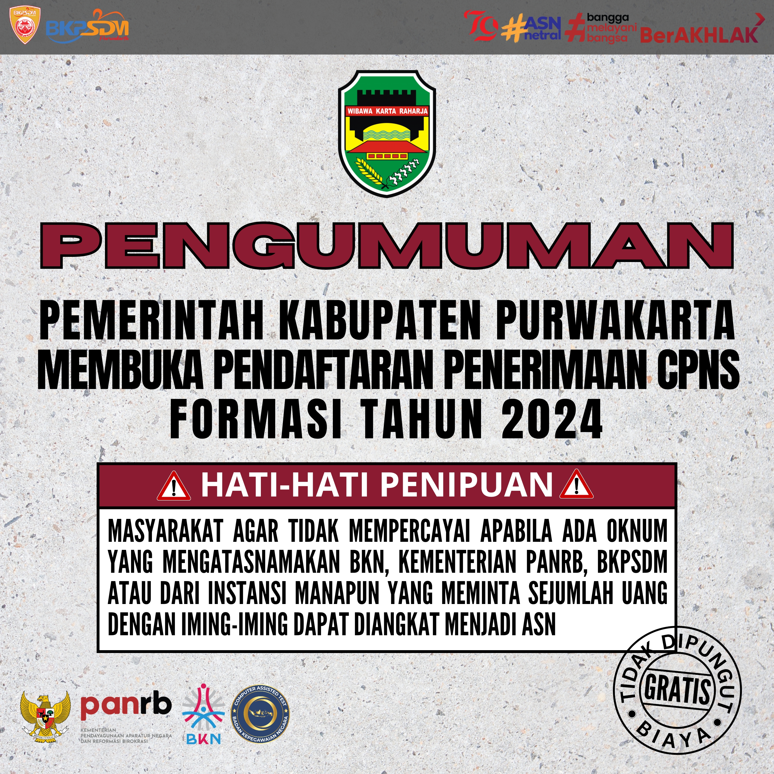 Penerimaan P N S Kabupaten Purwakarta Tahun 2024