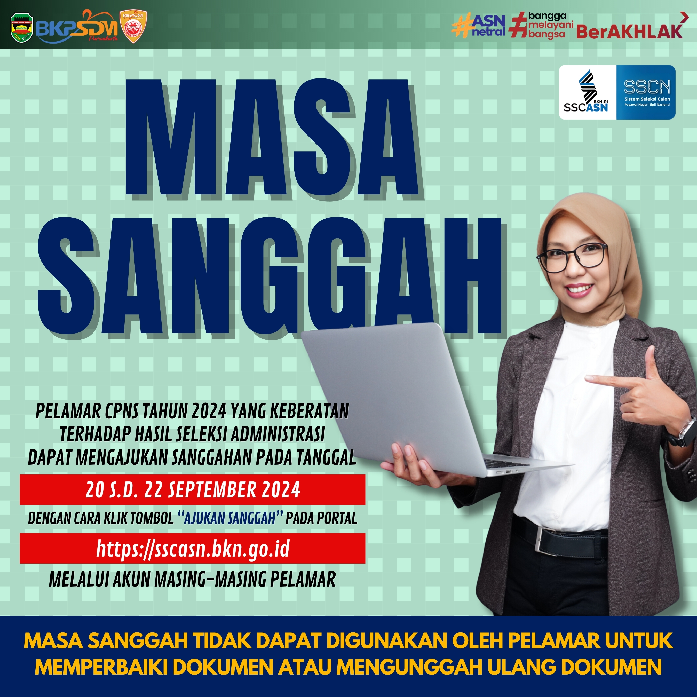 Masa Sanggah Bagi Pelamar Yang Tidak Lulus Seleksi Administrasi Penerimaan C P N S Tahun 2024