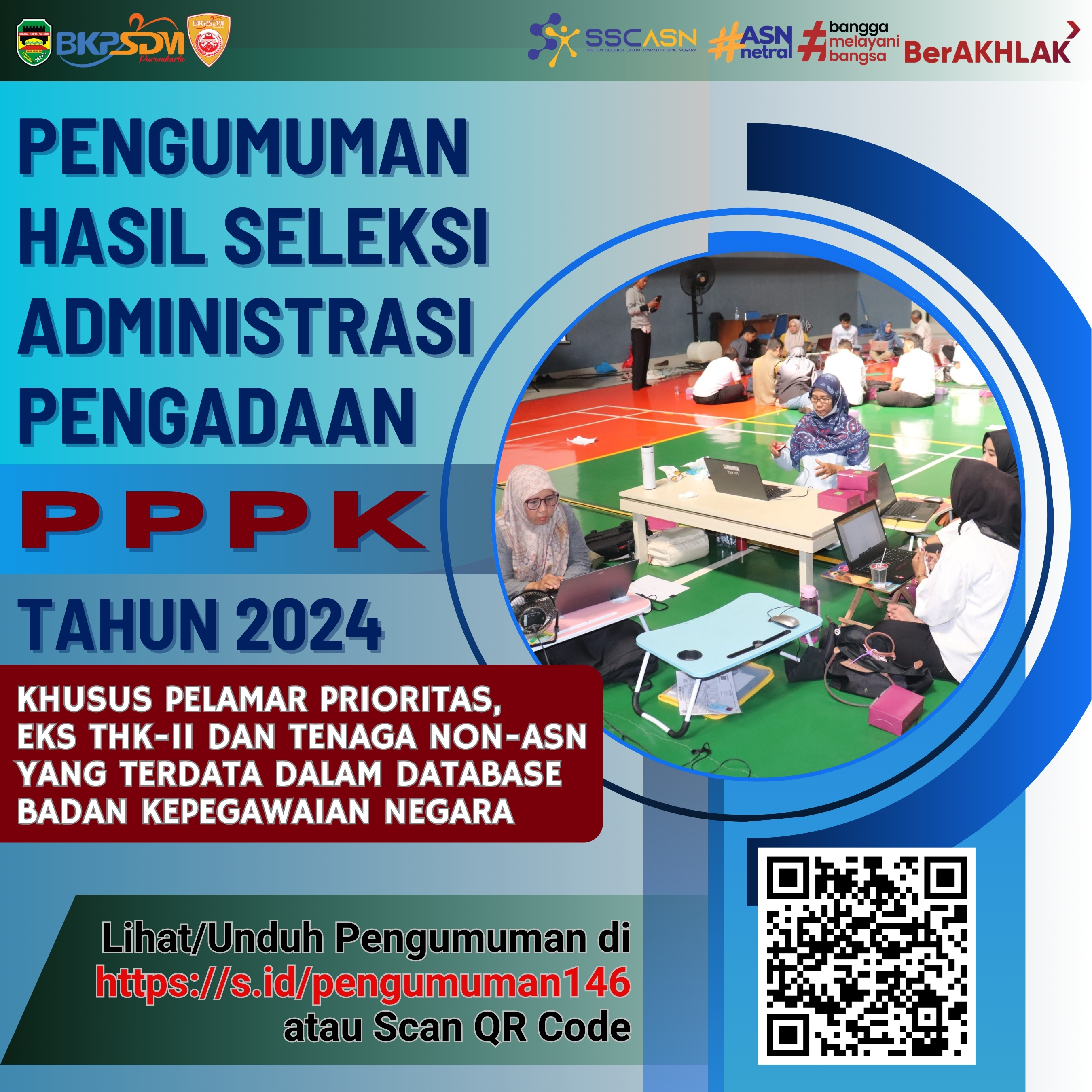 Hasil Seleksi Administrasi Penerimaan P P P K Kabupaten Purwakarta Periode 1 Tahun 2024